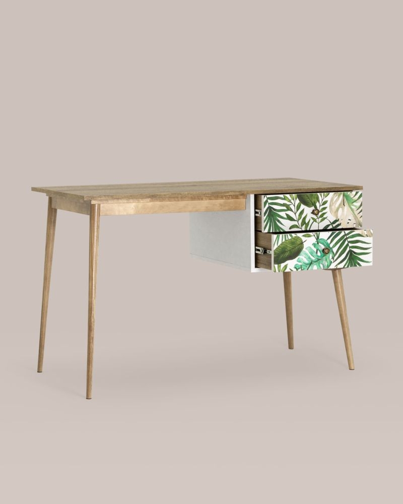 Стол письменный Berber с одной тумбой принт 4