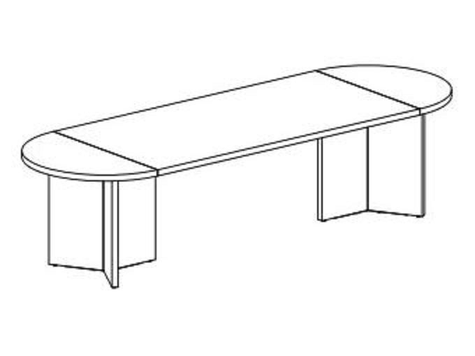 LAVA Стол переговоров 250х90 Conference table 250x90_Табак