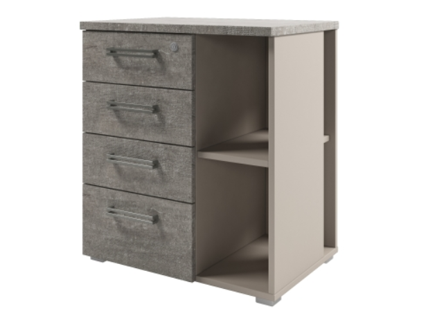 Тумба приставная D-222 Бетон Чефалу/Кашемир