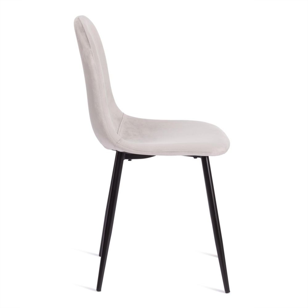 Стул BREEZE (mod. 4724) вельвет/металл, 44 х 53 х 87 см, Light grey (светло-серый) HLR14 / черный
