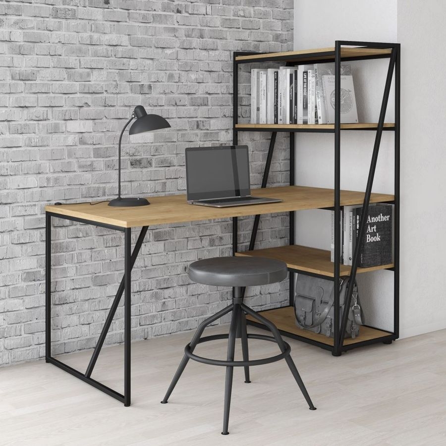 Стол компьютерный LOFTIS LMST 1515 Дуб Бофорд/Черный