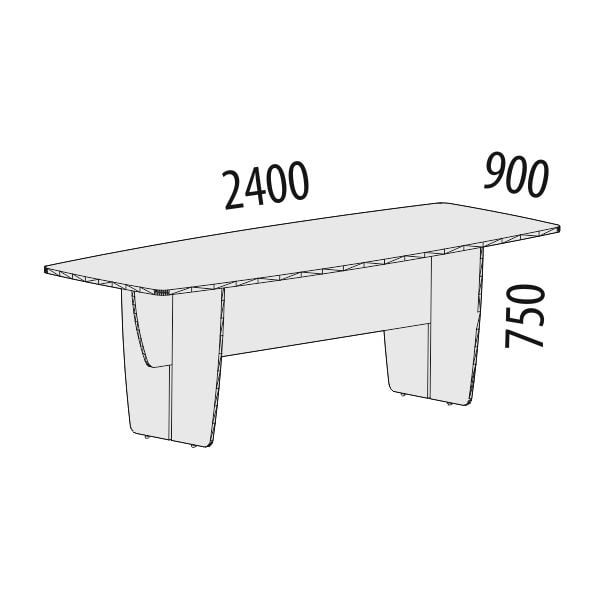 Стол для переговоров Альфа 64.08 Дуб Кронберг