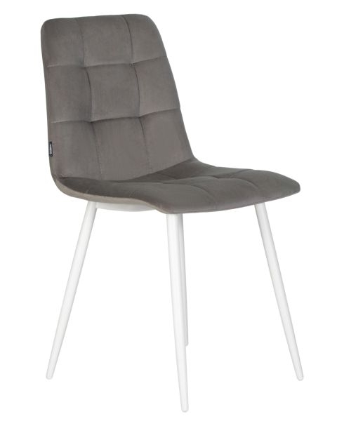 Стул обеденный DOBRIN CHILLY (Темно-серый Holland 18, основание белое) 4 шт