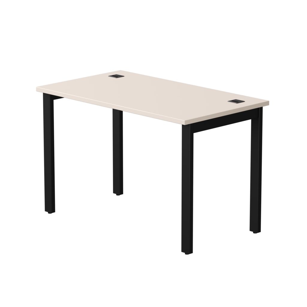 Стол прямой на металлокаркасе, опоры 90 гр Everprof EVO 254S006 Кашемир Черный