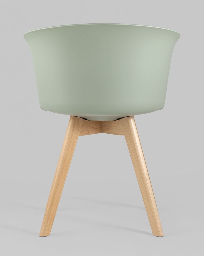 Стул пластиковый Blossom с подушкой Серо-зеленый