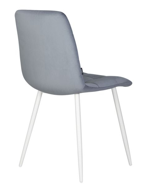 Стул обеденный DOBRIN CHILLY (Серо-голубой Holland 14, основание белое) 4 шт