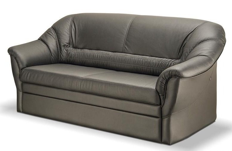 Диван двухместный Премьер 2 Серый (кожа)