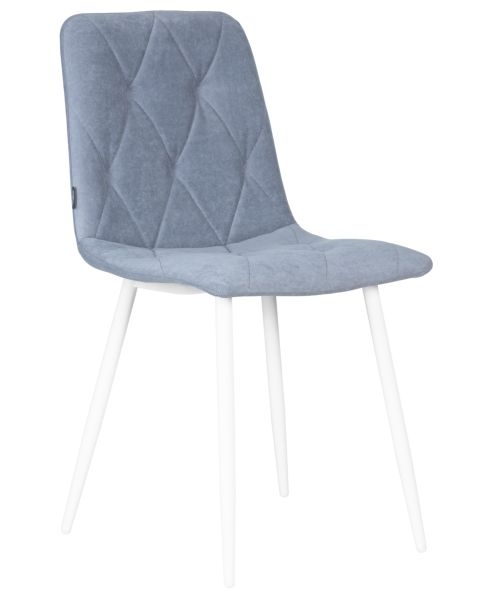 Стул обеденный DOBRIN CHILLY ROMBO (Серо-голубой Simple 26, основание белый) 4 шт