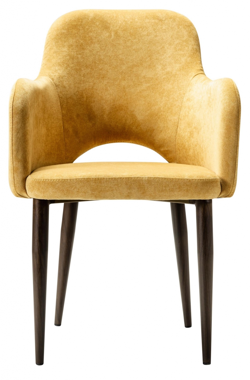 Кресло Ledger К желтый/т. орех