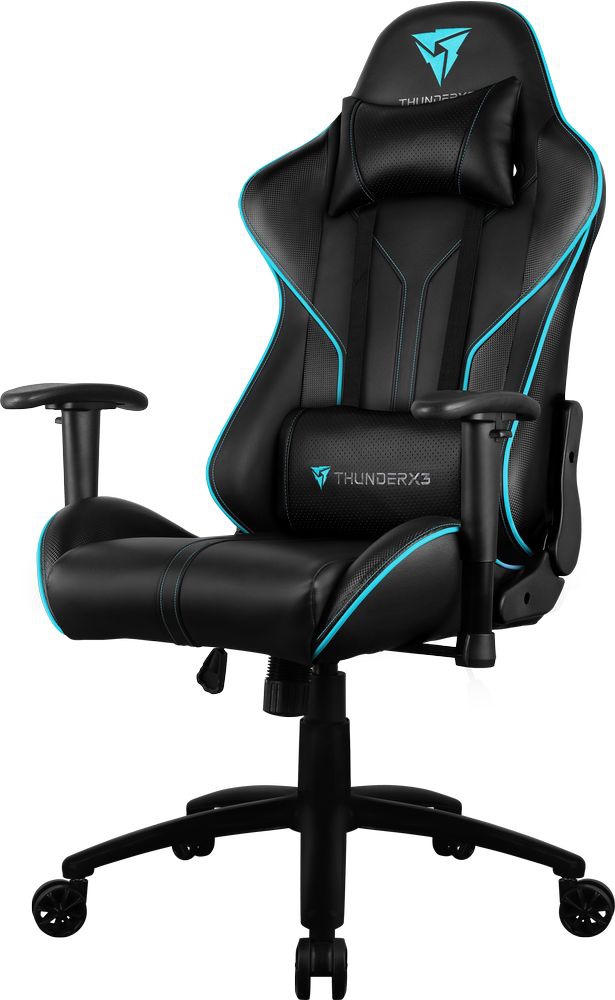 Геймерское кресло ThunderX3 RC3-BC AIR HEX Black Cyan