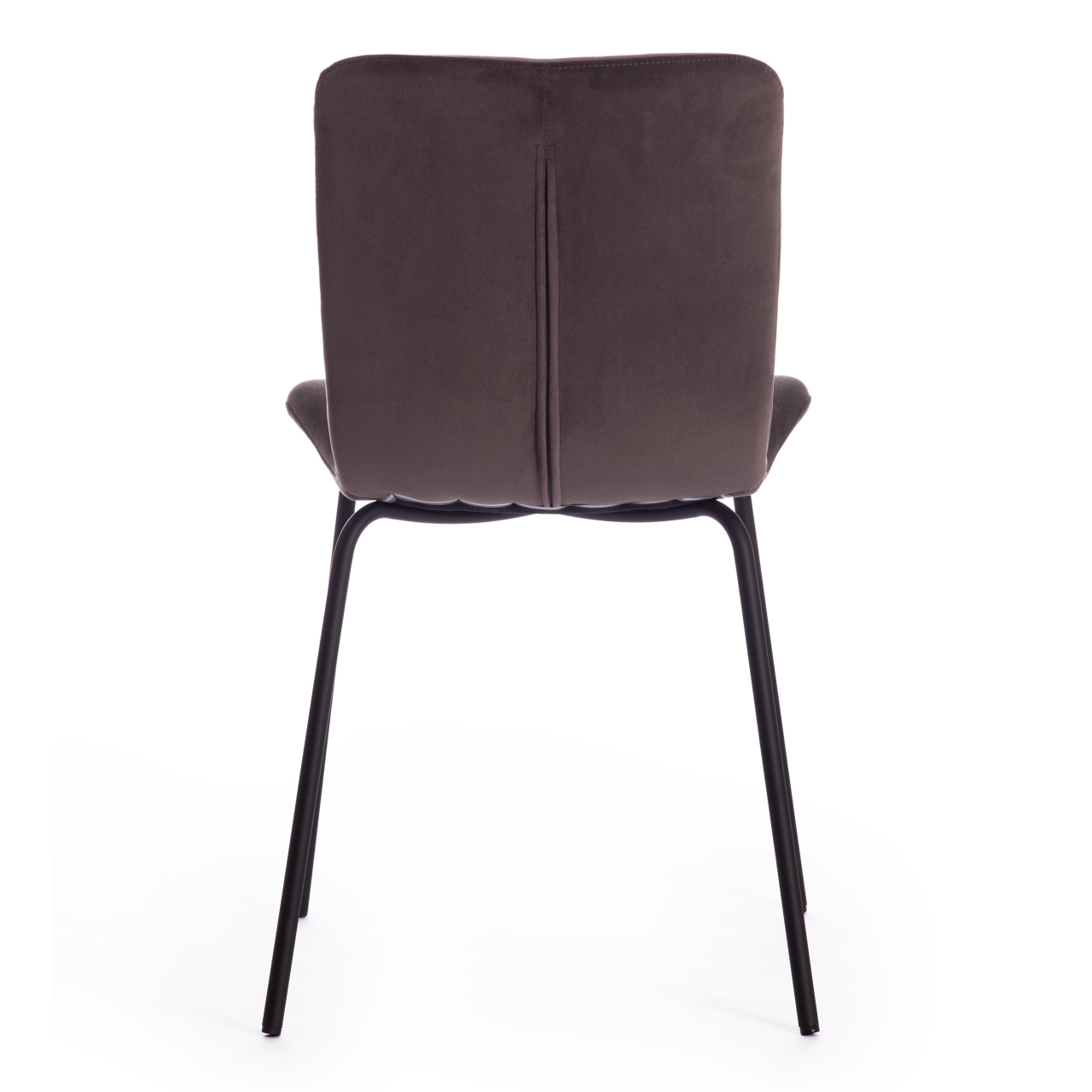 Стул GILLIAN (mod. 0137017-NI) металл/вельвет, 45х52,5х78 см, серо-коричневый S108 (84 Brown)/черный