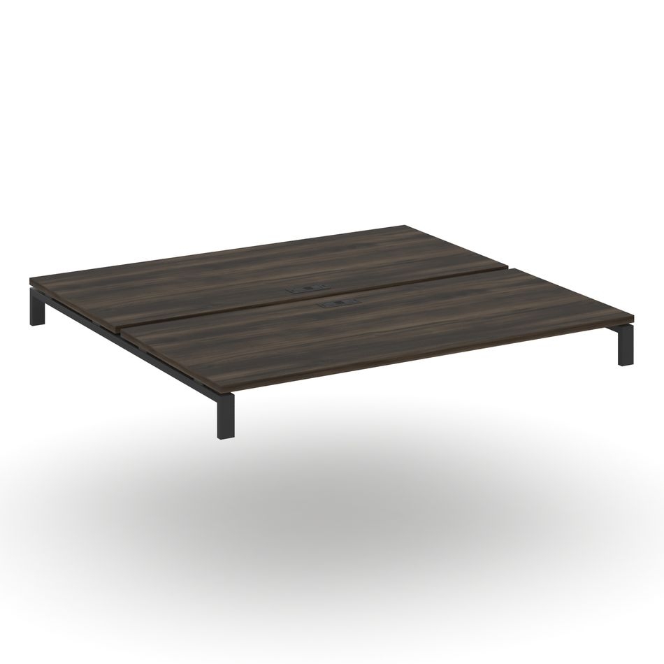 Двойной стол надставка на две опорные тумбы CONCEPT CN.DSN-008 Дуб Мали Черный