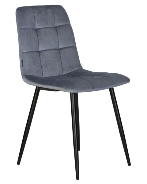 Стул обеденный DOBRIN CHILLY (Серо-голубой Holland 14, основание черное) 4 шт
