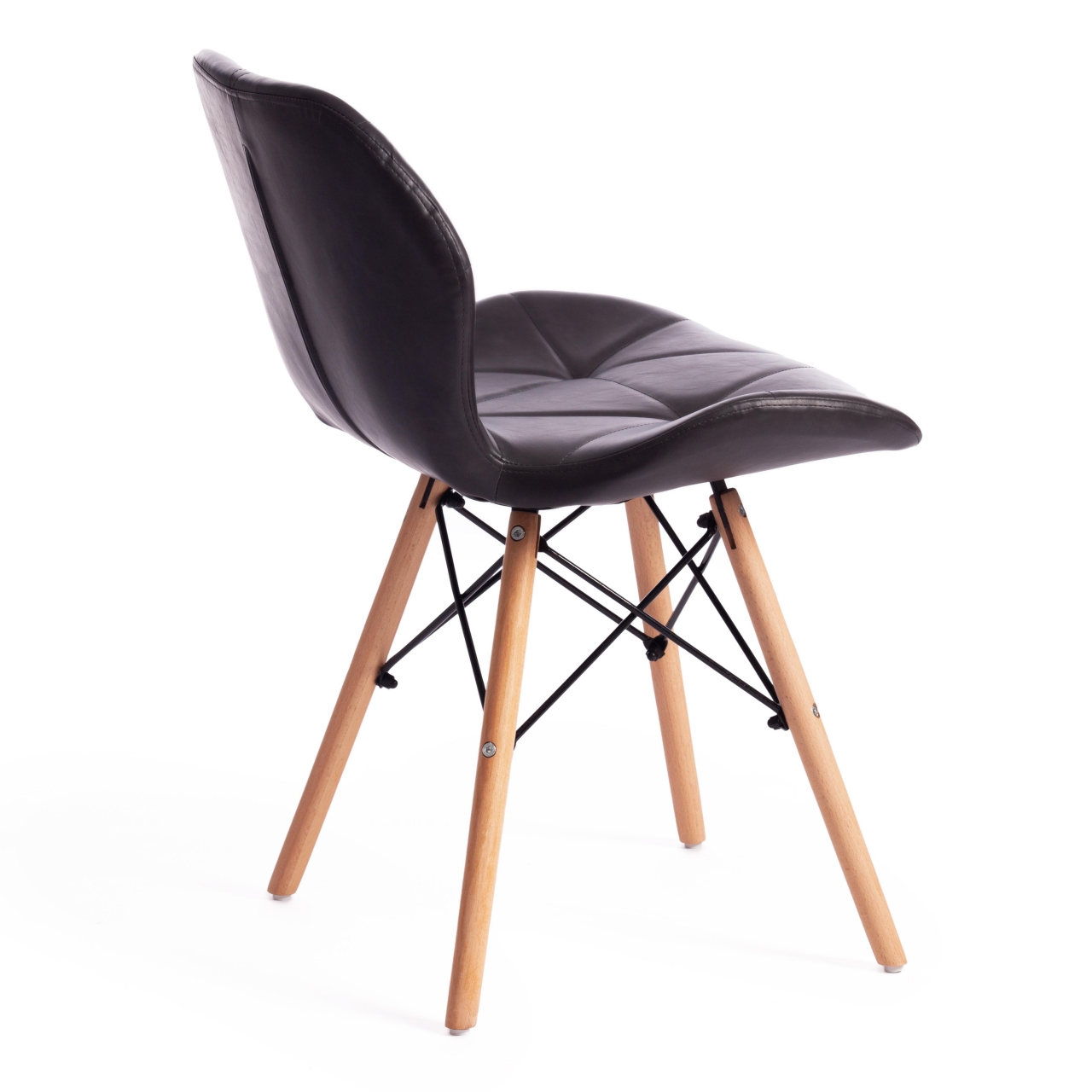 Стул STUTTGART (mod. 74) экокожа/дерево береза/металл, 50 х 47 х 73 см, серый 22