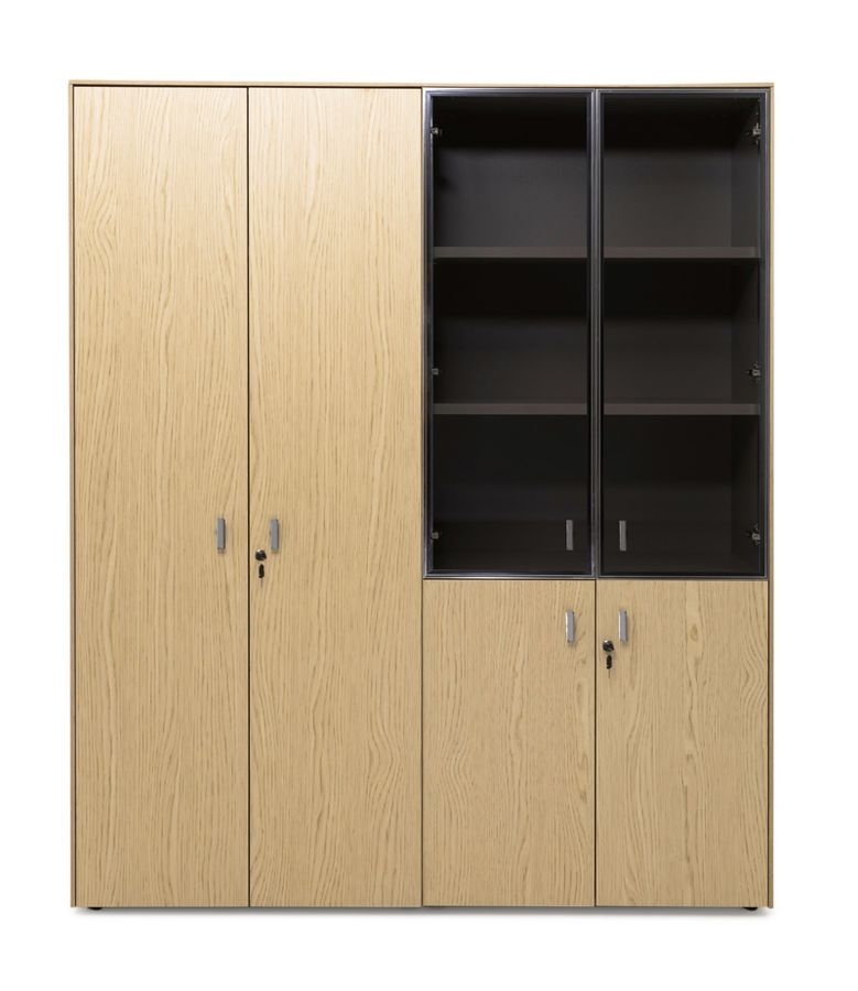 Шкаф комбинированный с гардеробом EXE 101 725 OAK 07 Дуб светлый Хром
