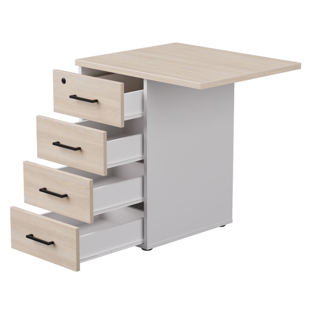 Тумба приставная с топом Everprof EVO 254Т2203 Дуб Соната Белый