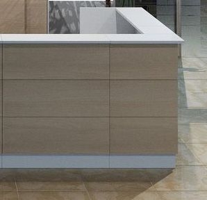 Ресепшен панель завершающая 700 Reception Steel 15570R Белая