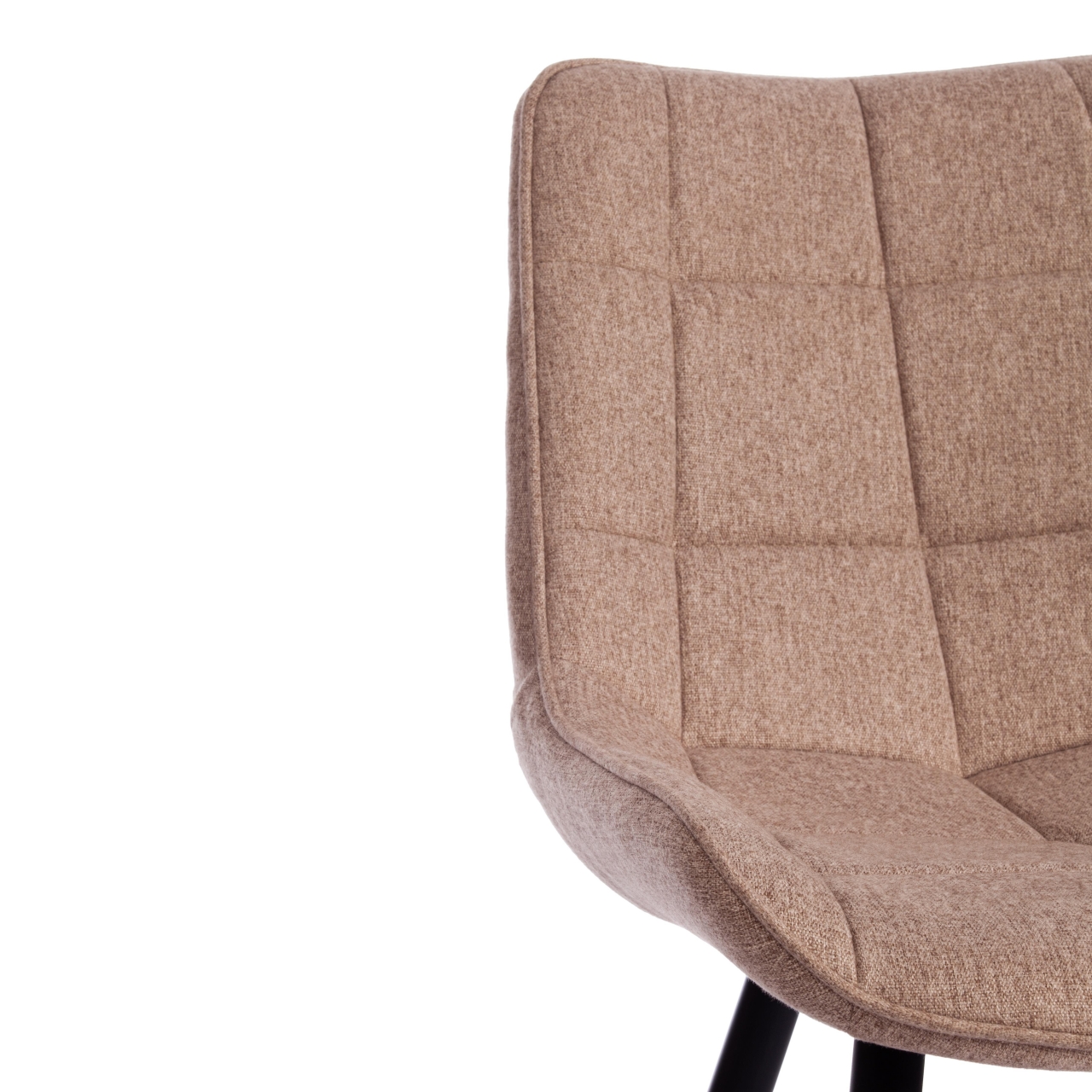 Стул АБРУЗЗО ( мод. 8060 ) / 1 шт. в упаковке металл,ткань, 42 х 60 х 84 х 49 см, ткань: серо-бежевый, ножки: черный / ABRUZZO mod.
