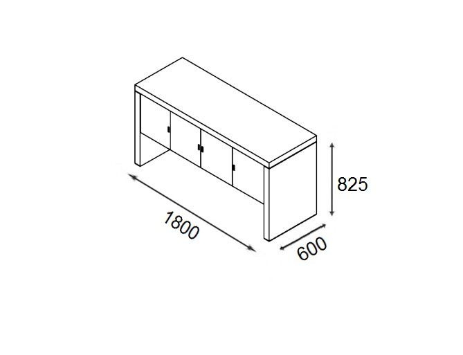 TITANO Греденция, 4 двери TI43L180062W8R / TI4318006A SLSLMDSL2