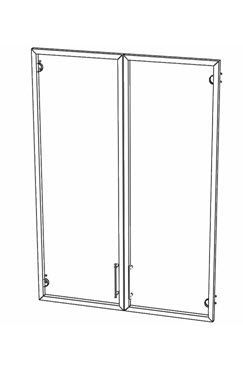 Двери прозрачные в алюминиевой рамке Пр.ДШ-2СБА