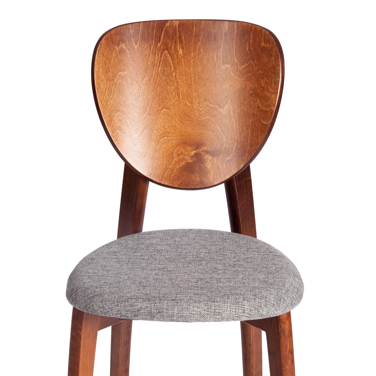 Стул DIAMANTE мягкое сидение бук, 42x42x85см, коричневый, ткань wool dimgrey, серый