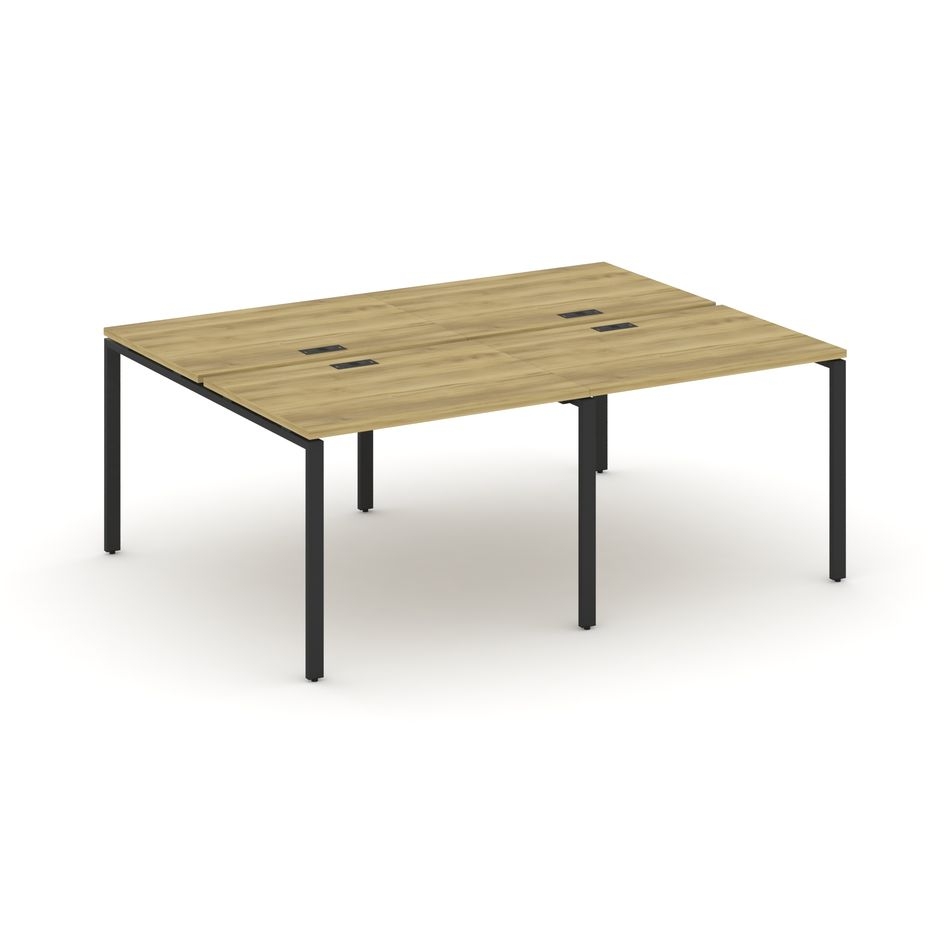 Рабочая станция двухсторонняя на 4 места CONCEPT CN.DRS-005 Дуб Винченцо Черный