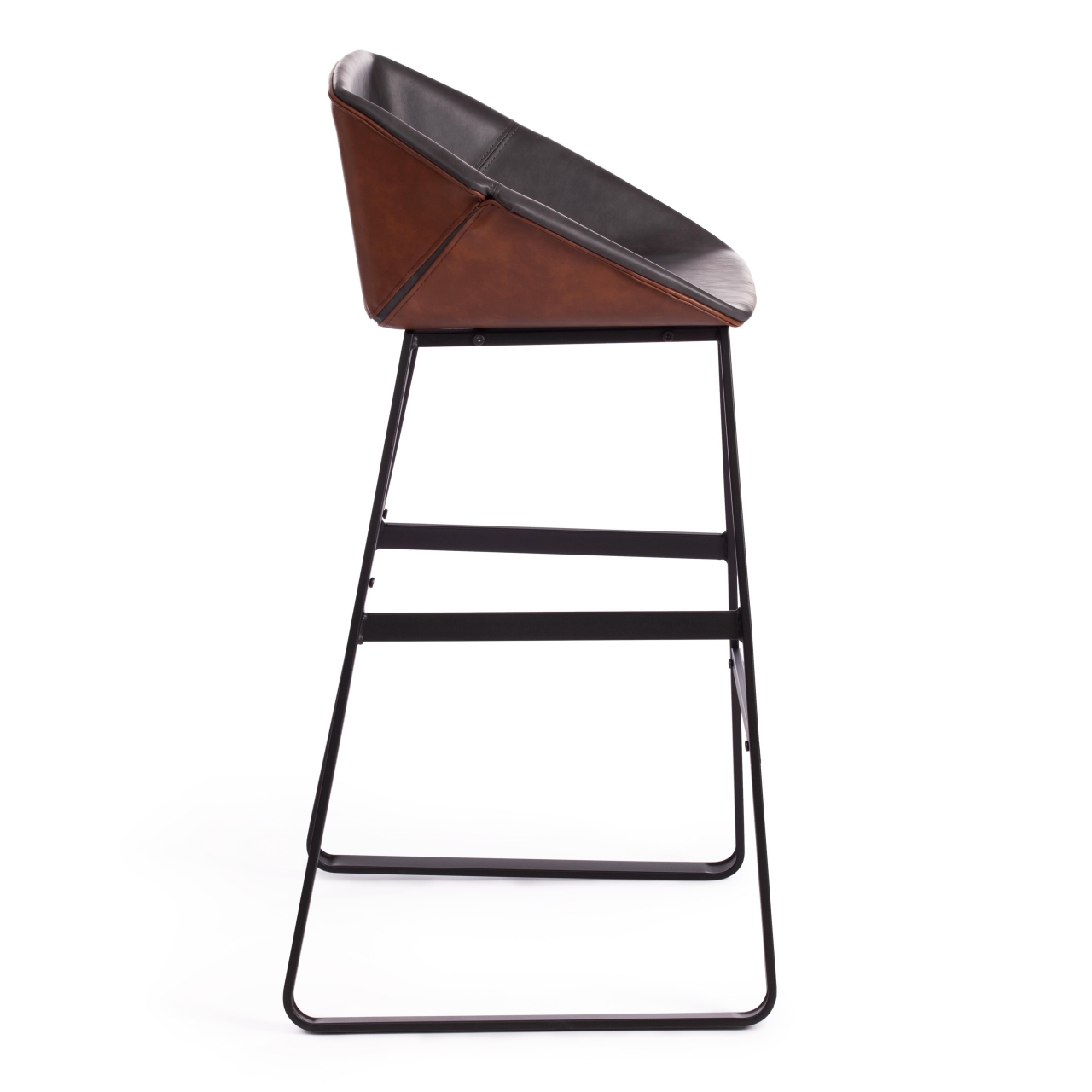 Стул барный DORO (mod. 9088S) пластик/металл, 53,5 х 52 х 74 х 97,5 см , Grey (Cерый) 7 / Brown (Коричневый) 9 / черный