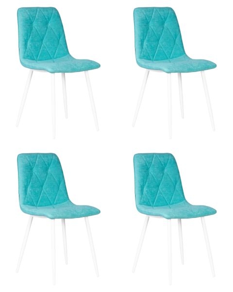 Стул обеденный DOBRIN CHILLY ROMBO (Тиффани Simple 51, основание белый) 4 шт