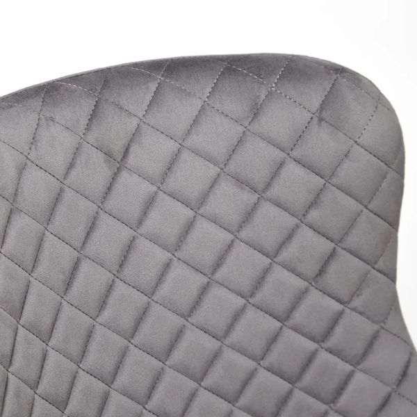 Стул ELI (mod. 8202) / 1 шт. в упаковке металл/ткань, 53x61,5x83 см, серый (G-062-40)/черный