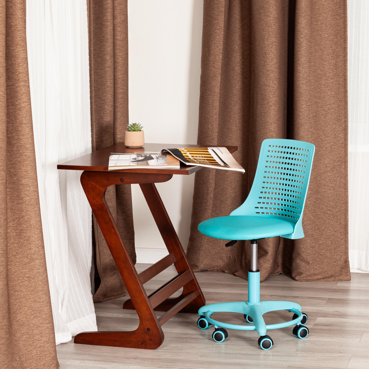 Кресло Kiddy кож/зам, бирюзовый