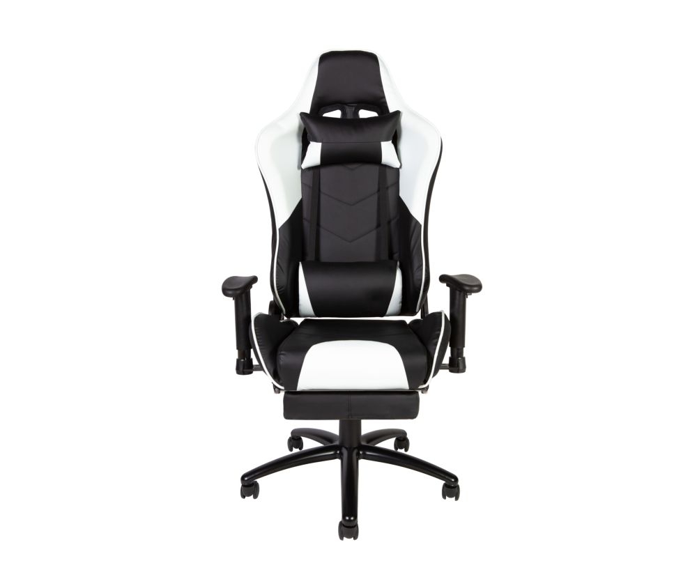 Игровое кресло Лотус ГТС РФ-8066Ф Черный/Белый / Lotus GTS RF-8066F
