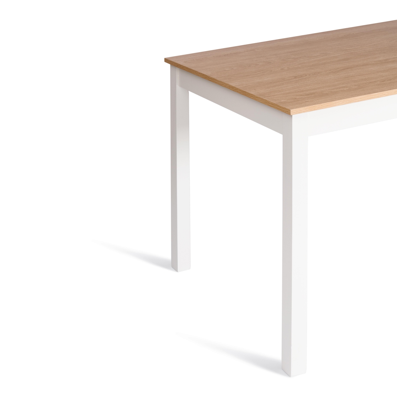 Обеденный комплект Хадсон (стол + 4 стула)/ Hudson Dining Set (mod.0103) МДФ/тополь/меламин, стол: 118х74х73 см, стул: 42,5x46,5x93,5 см, White (Белый) / Natural
