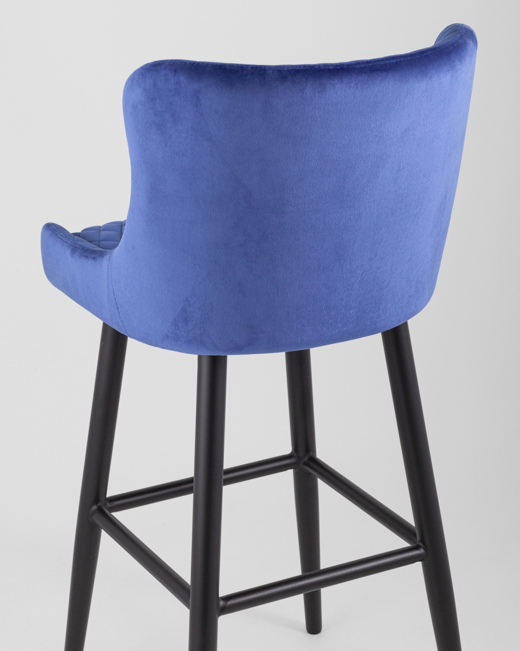 Стул барный Ститч велюр Синий