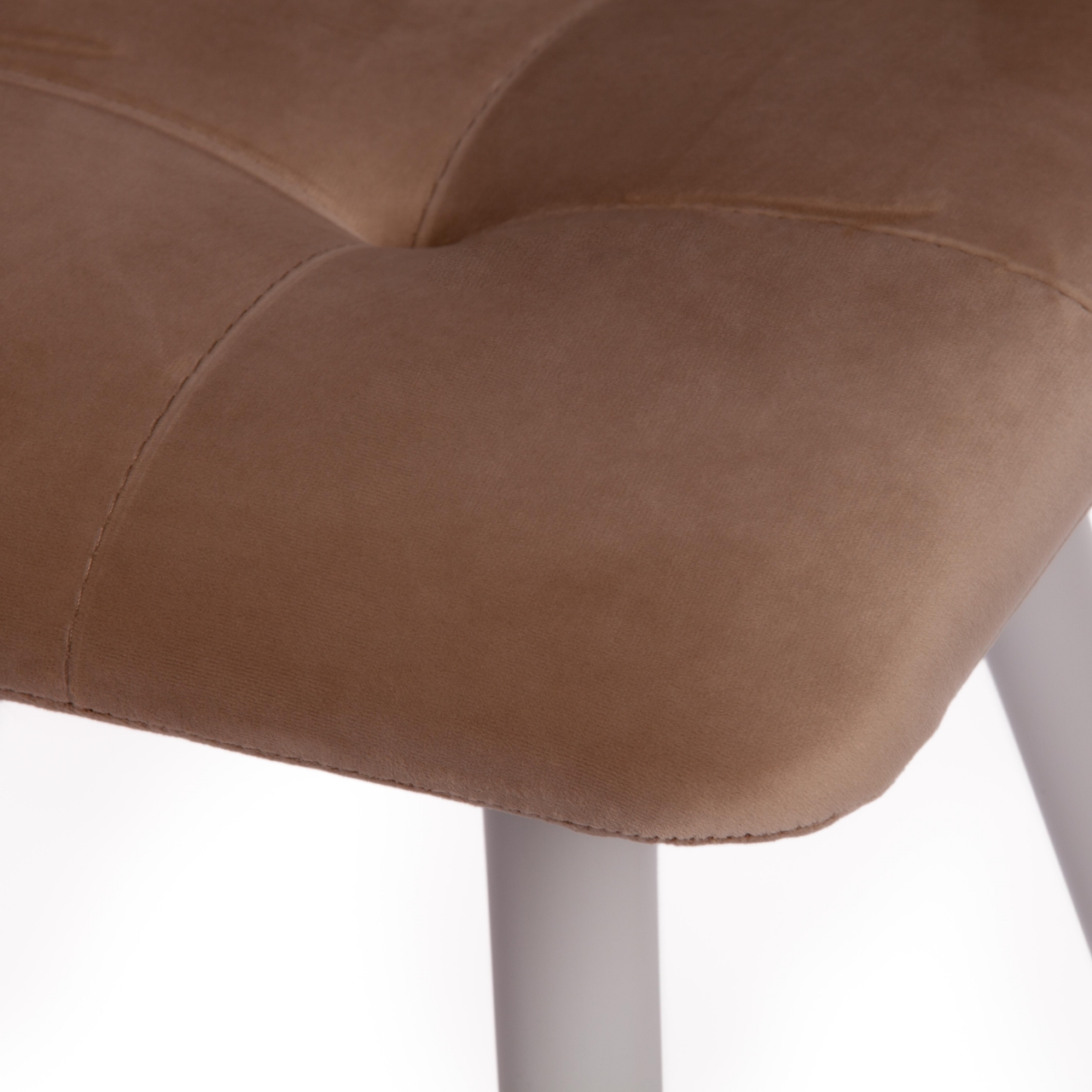 Стул CHILLY (mod. 7095-1) ткань/металл, 45x53х88 см, высота до сиденья 50 см, бежевый barkhat 5/белый