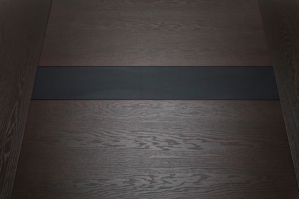 Стол письменный закругленный LAGO 105 104 FE/SC BLACK Дуб Ферро Черный