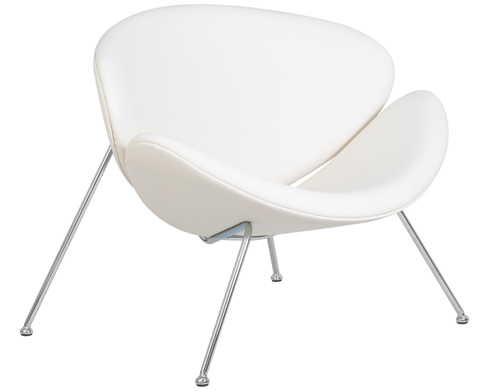 Кресло дизайнерское DOBRIN EMILY Белый винил YP17