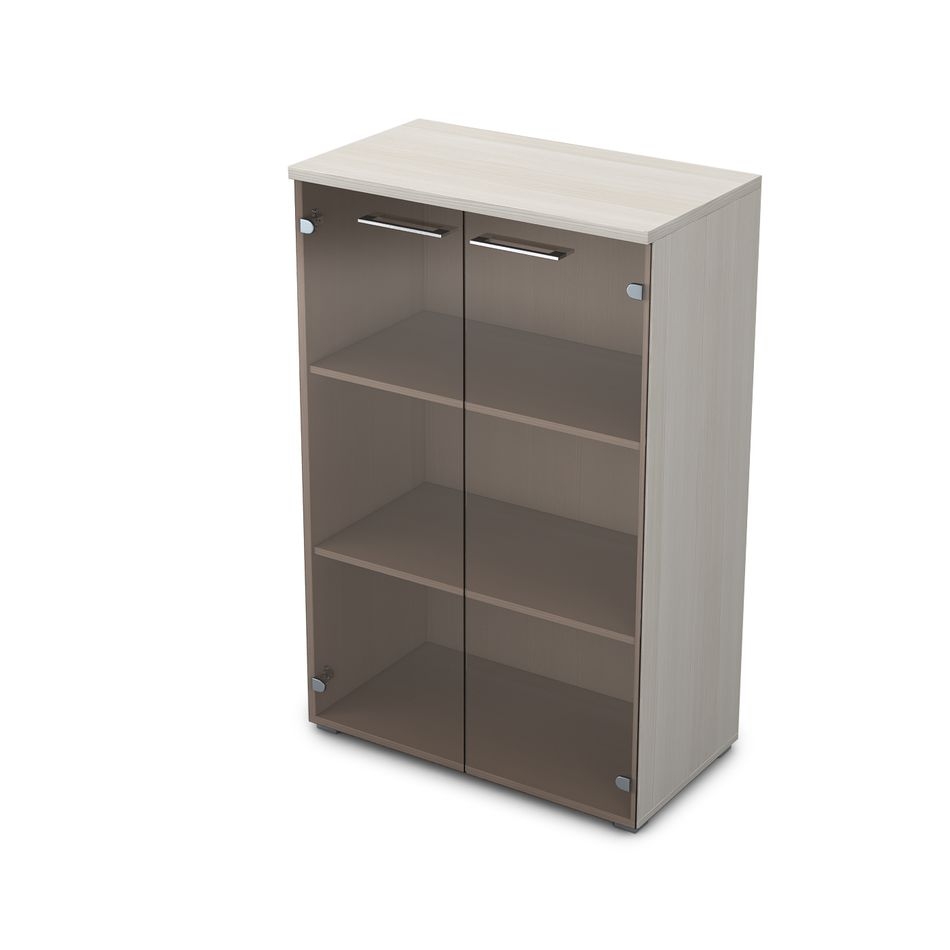 Шкаф средний со стеклом GLOSS LINE 9НШ.017.3 Ivory