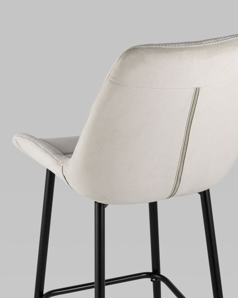 Стул барный Флекс обивка велюр Бежевый