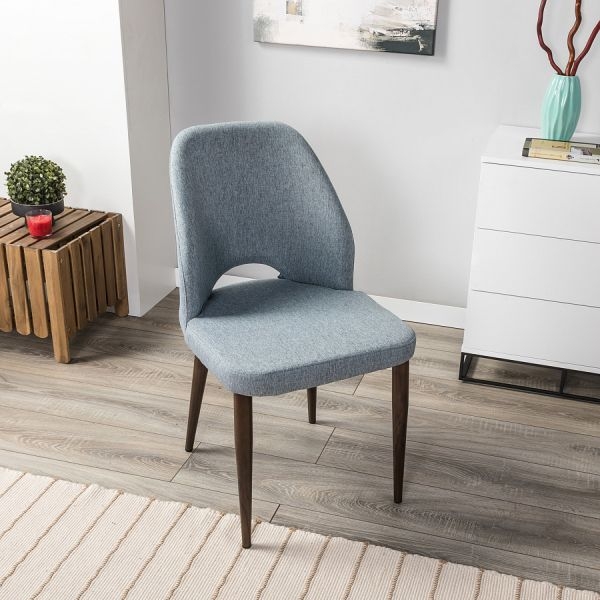 Стул Ledger св.серый/т. орех