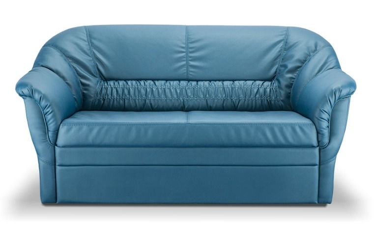 Диван двухместный Премьер 2 Голубой (кожа)