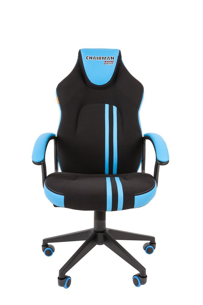 Кресло геймерское CHAIRMAN GAME 26 Черный-голубой
