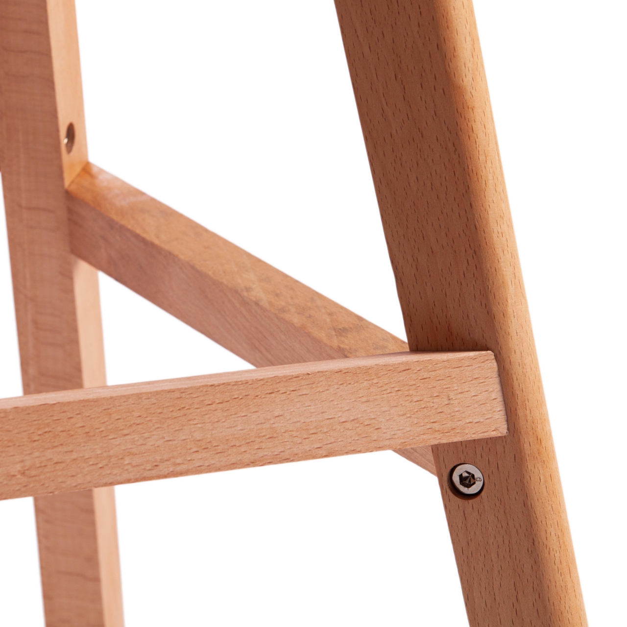 Стул барный TULIP BAR (mod. C1014H-1) пластик/дерево, 42 х 47,5 х 104 см, Black (Черный) 3010/ натуральный