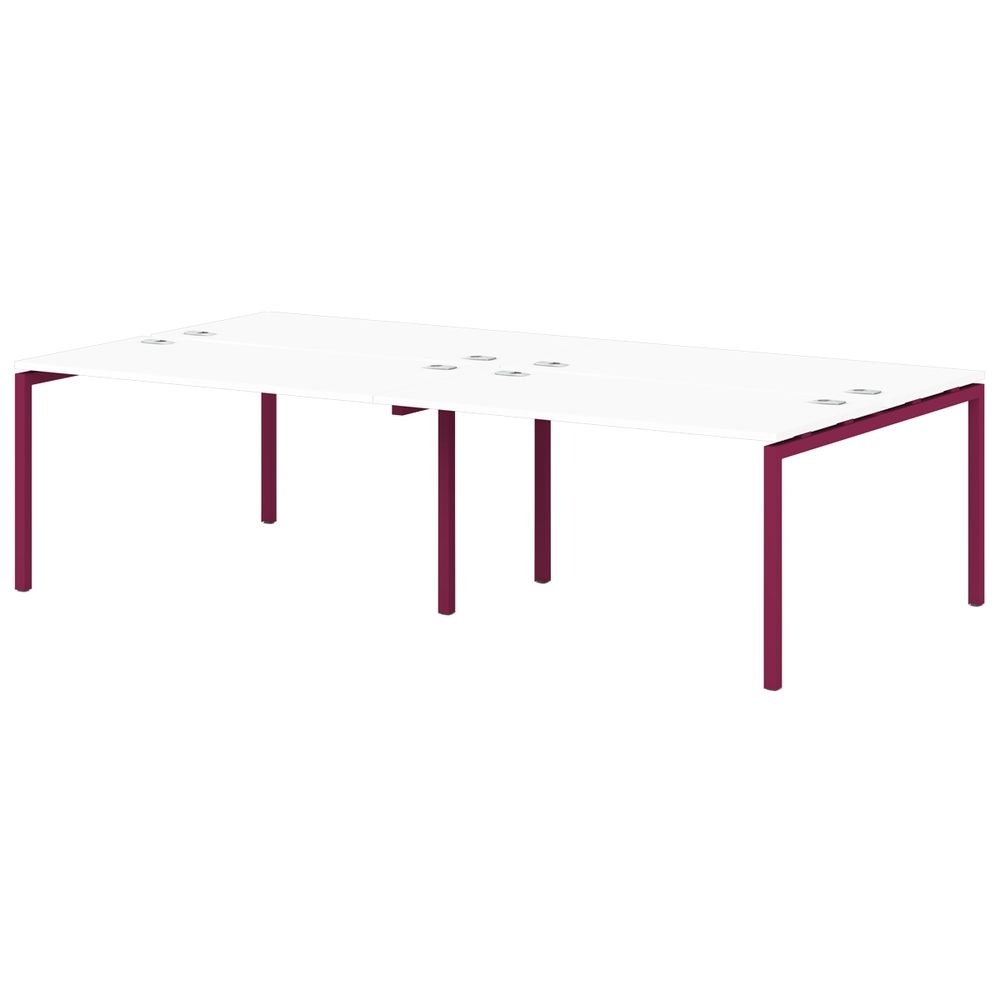 Бенч-система на 4 рабочих места S-148 Sentida Color Малина