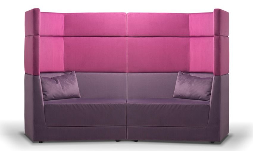 Диван модульный с трехъярусной спинкой Элемент 03 Розовый/Лиловый