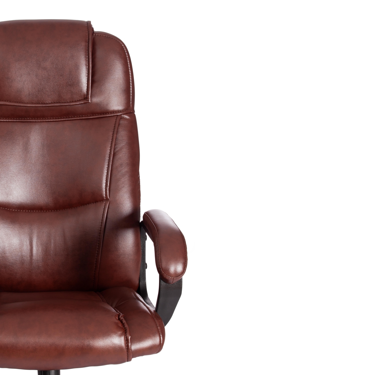 Кресло BERGAMO (22) кож/зам, коричневый, 2 TONE