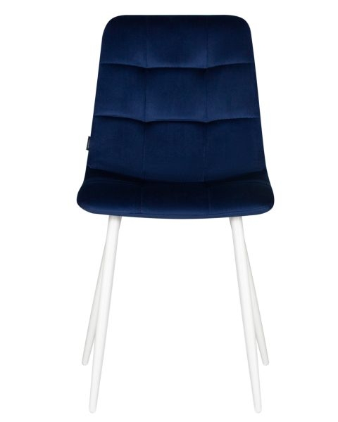 Стул обеденный DOBRIN CHILLY (Темно-синий Holland 60, основание белое) 4 шт