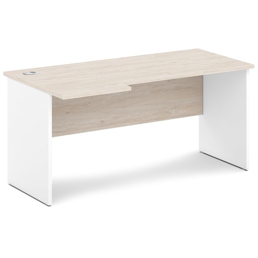 Стол эргономичный Sentida S-46 левый Дуб Верцаска светлый/Белый