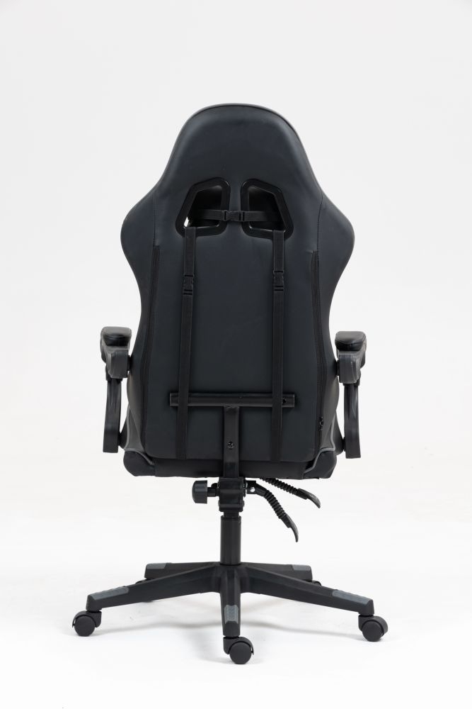 Кресло спортивное ТопЧаирс Коммандер черно-серый / TopChairs Commander