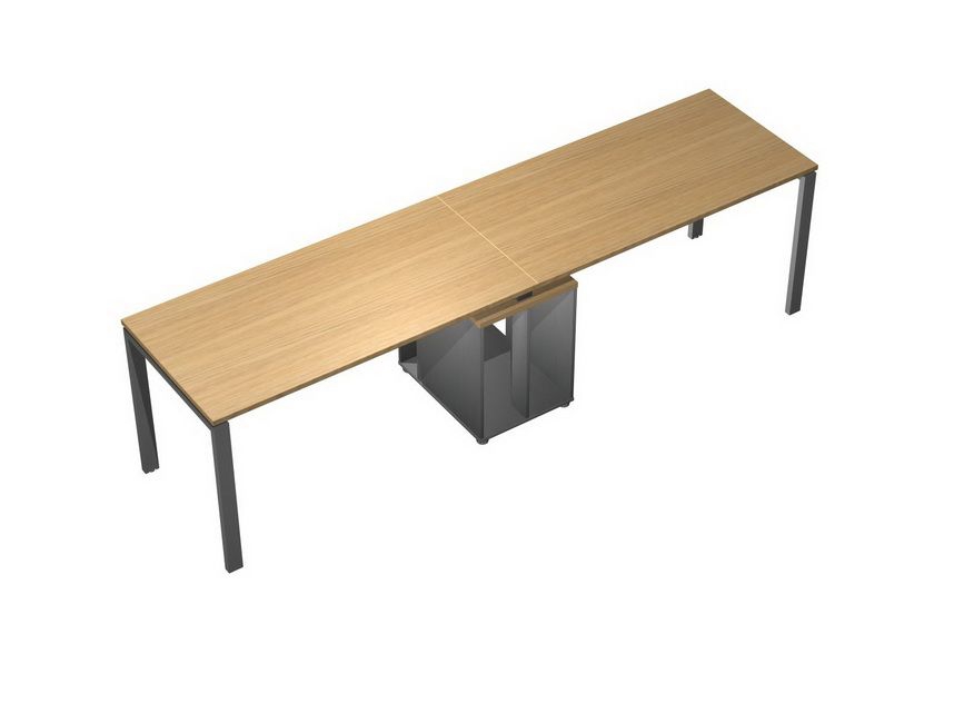 Рабочая станция (2х140) с тумбой под системные блоки Up! АП 0123 ГА Дуб гальяно/антрацит