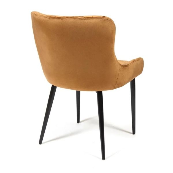 Стул ELI (mod. 8202) / 1 шт. в упаковке металл/ткань, 53x61,5x83 см, коричневый (G-062-61)/черный